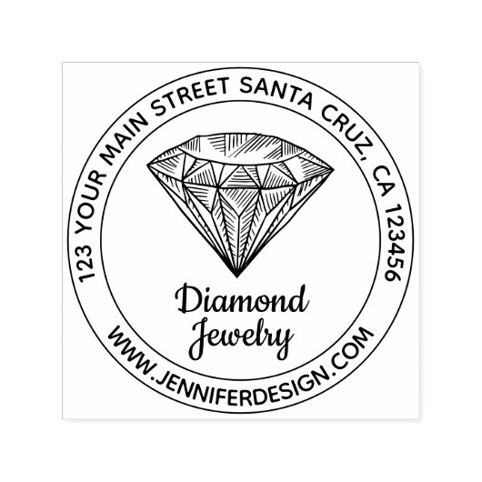 Bling Jewelry Diamond Zelfinktende Stempel (Design)