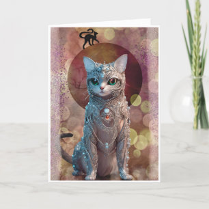 Bling Kat Wenskaart Kaart