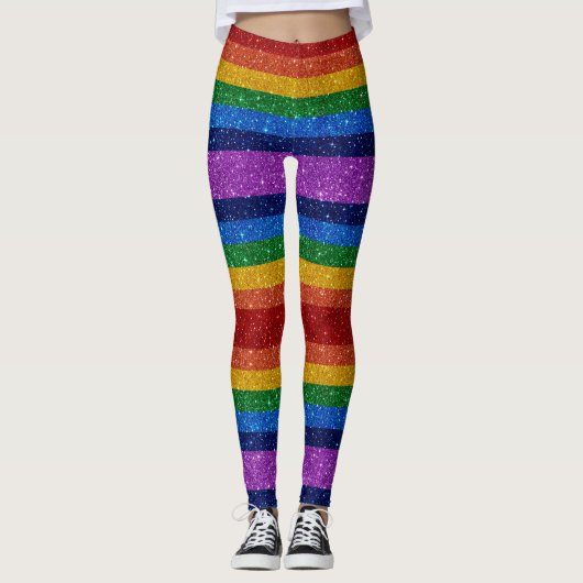 Bling me op Regenboog 5 Pop Mode Leggings (Voorkant)