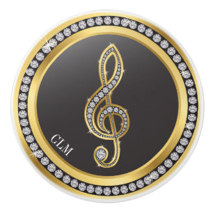 Bling Music Note Boutons d'armoire