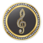 Bling Music Note Boutons d'armoire (Devant)