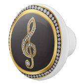Bling Music Note Boutons d'armoire (Droite)
