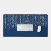 Bling op blauw bureaumat (Keyboard & Muis)