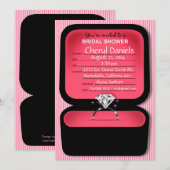 Bling Ring Box Vrijgezellenfeest koraal Kaart (Voorkant / Achterkant)