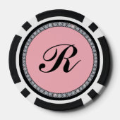 Bling ring monogram poker chip (Achterkant)