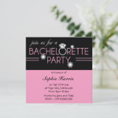 Bling Ring Pink Bachelorette Party 2 Kaart (Staand voorkant)