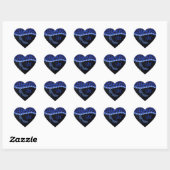Bling Sparkle Diamond Glitter Leopard Blue Hart Sticker (Vel)