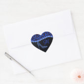 Bling Sparkle Diamond Glitter Leopard Blue Hart Sticker (Envelop)