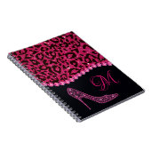 Bling Sparkle Diamond Glitter Leopard Pink Notitieboek (Rechterzijde)