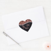 Bling Sparkle Diamond Glitter Leopard Roos Gold Hart Sticker (Envelop)