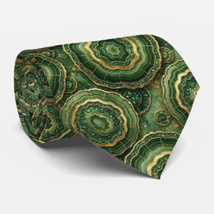 Bling & Sparkle Forest Groen Gouden Geode Nekban Stropdas