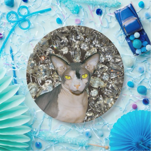 Bling Sphynx Cat van Rex Cats Papieren Bordje (Feest)