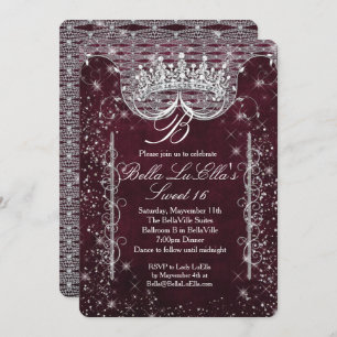 Bling Sweet 16 Invitations De Fête, Mis Quince Ano