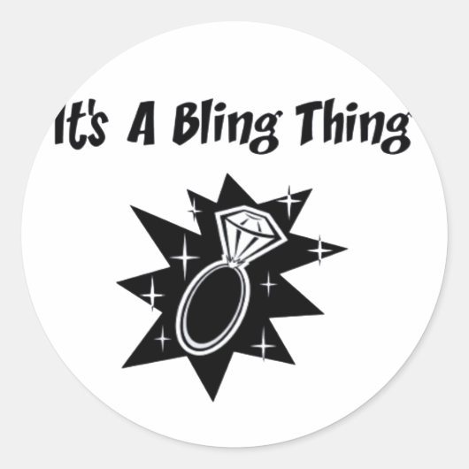 Bling Thing Ronde Sticker (Voorkant)