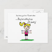 Bling van de Runner Briefkaart (Voorkant / Achterkant)