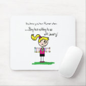 Bling van de Runner Muismat (Met muis)