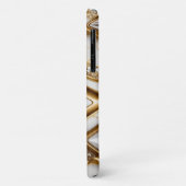 Bling Wit Goud Edelsteen W Pave Diamonds Glitter Case-Mate iPhone Case (Achterkant/links)