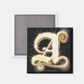 Blingalfabet A Magneet (Voorkant / Achterkant)