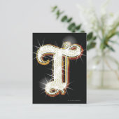 Blingalfabet T Briefkaart (Staand voorkant)