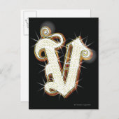Blingalfabet V Briefkaart (Voorkant / Achterkant)
