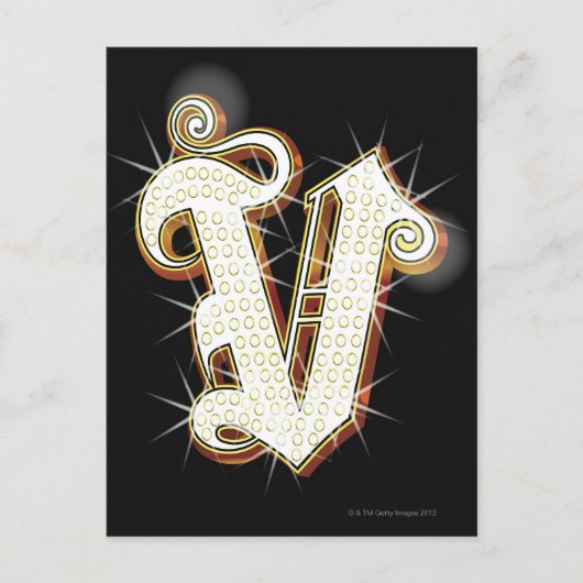Blingalfabet V Briefkaart (Voorkant)
