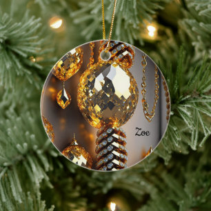 Blink! Mooie chaos-juwelen in goud Keramisch Ornament