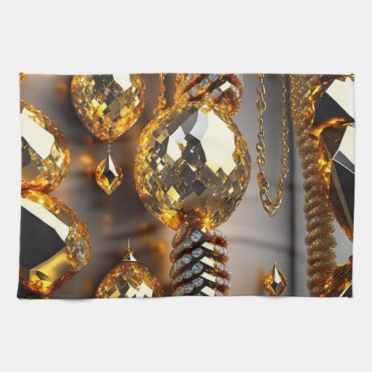 Blink! Mooie chaos-juwelen in goud Theedoek (Horizontaal)