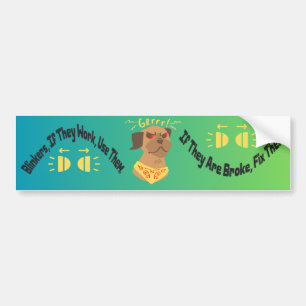 Blinkers werken ze gebruiken om ze te repareren ri bumpersticker