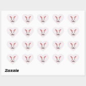 Bliss Bunny Pastel - Sticker en forme de coeur (Feuille)