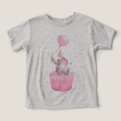 Bliss d'anniversaire : Elephant avec Cupcake de ba (Design Recto)