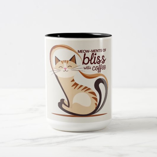 Bliss de chat Mug de café (Centre)