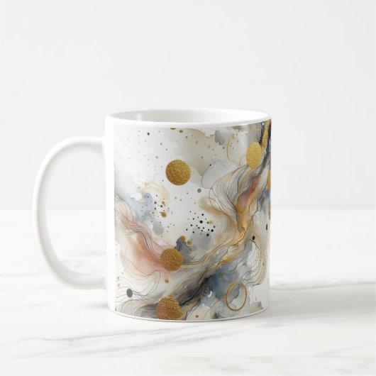 Bliss du matin en pastel : Mug de café à éclabouss (Gauche)