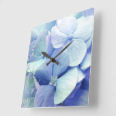 Bliss hydrangea horloge murale bleu aqua periwinkl (Angle)