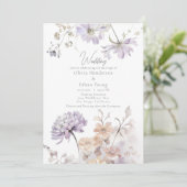 Bliss - Lilac et Lavender Faire-part de mariage (Debout devant)