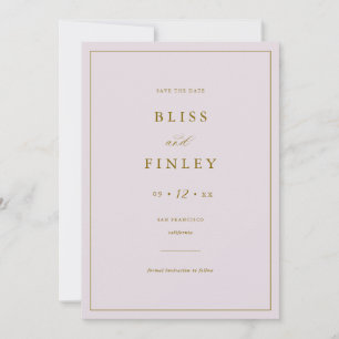 BLISS Minimal Sla de datum Minimal Wedding Kaart