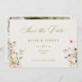 BLISS Pastel Save The Date Minimaal Trouwkaart (Voorkant / Achterkant)