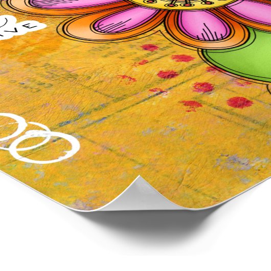 Bliss Positive Thought Doodle Poster (Coin)