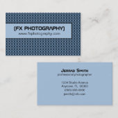 Blissant Carte de visite chic, Bleu (Devant / Derrière)