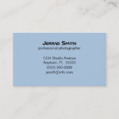 Blissant Carte de visite chic, Bleu (Dos)