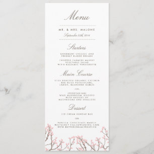 Blisser Branches Menu Mariage Dîner