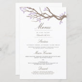 Blisser Branches Menu Mariage Dîner (Devant / Derrière)