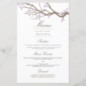 Blisser Branches Menu Mariage Dîner (Devant)