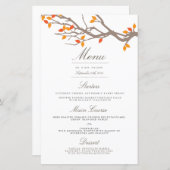 Blisser Branches Menu Mariage Dîner (Devant / Derrière)