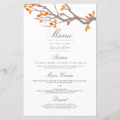 Blisser Branches Menu Mariage Dîner (Devant)