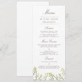 Blisser Branches Menu Mariage Dîner (Devant / Derrière)