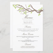 Blisser Branches Menu Mariage Dîner (Devant / Derrière)