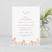 Blisser Branches Monogramme Faire-part de mariage (Debout devant)