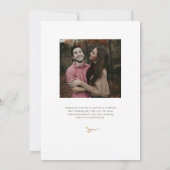 Blisser Branches Monogramme Faire-part de mariage (Dos)