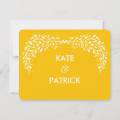 Blisser Laurel EDITABLE COULEUR carte RSVP (Dos)