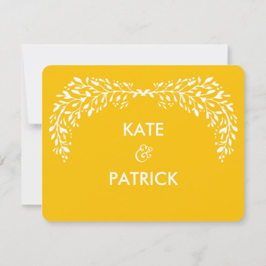 Blisser Laurel EDITABLE COULEUR carte RSVP (Dos)